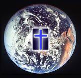 Jesu Kreuz über der Erde
